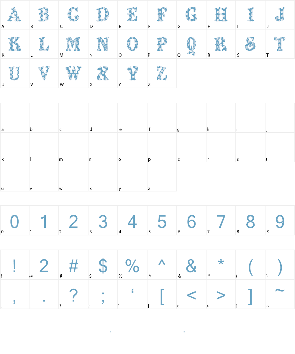 Kiddy Flakey Font Character